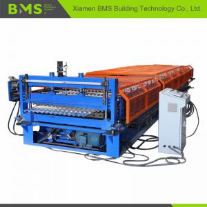  European Style Corrugated Roofing Tile Cold Roll Forming Machine 12-15m/min Output Manufactures