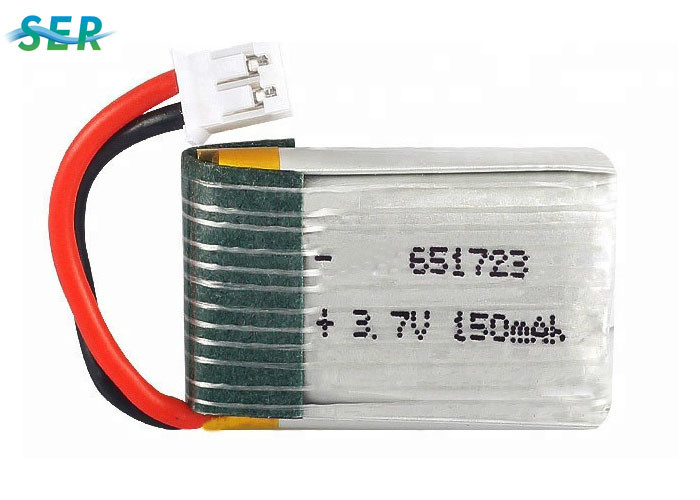  Small RC Drone Battery 3.7v 150mah Lipo Cell 651723 High Rate 15C For X2 RC Quadcopter Manufactures