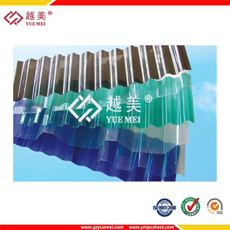  0.8mm to 3mm clear pc corrugated sheet roofing sheet Manufactures