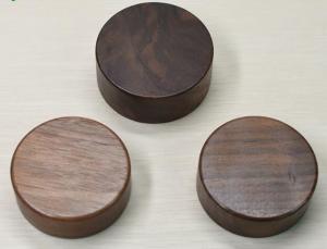  Wooden glass jar lids screwable lids walnut wood oiled finish Manufactures