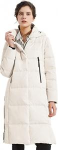  90% White Duck Down Hooded Puffer Thickened Down Jacket With 2 Pocket Manufactures