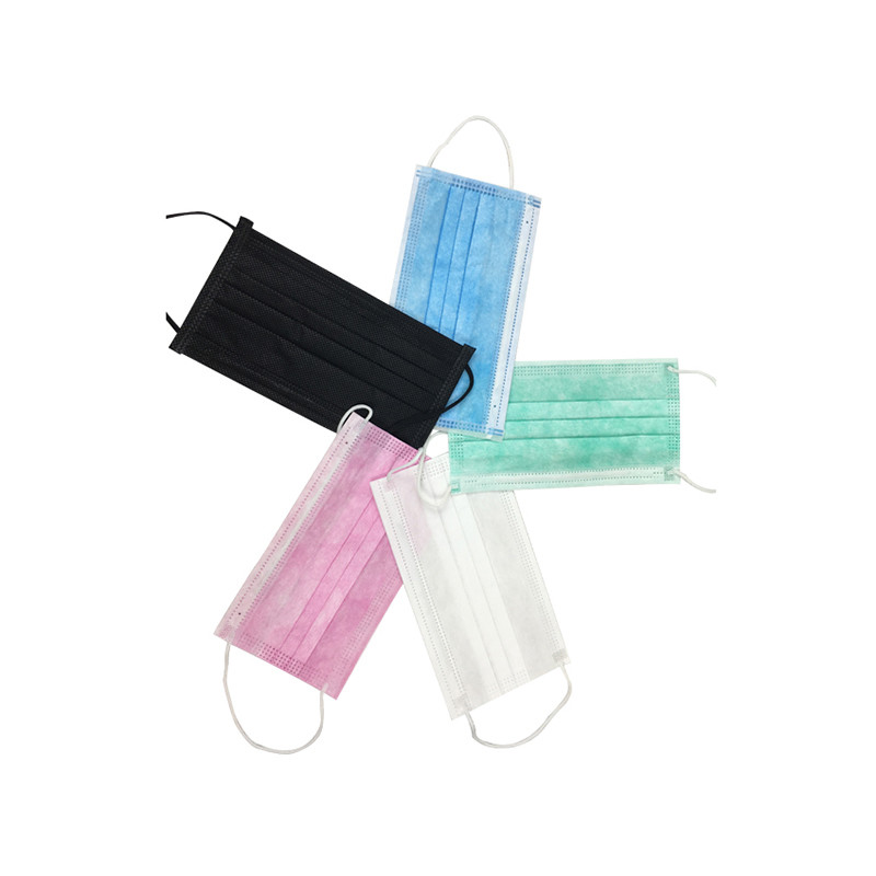  Colorful Disposable Medical Mask Three Fold Design Protection For Beauty Salon Manufactures