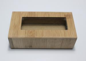  Custom Natural Draw Type Bamboo Gift Box With Clear Glass Top Lid Manufactures