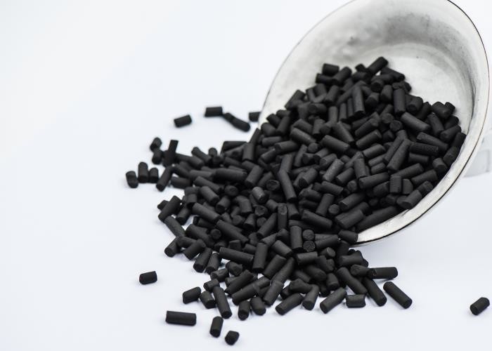  Low Ash Activated Filter Carbon Pellets , 4mm CTC 50 Extruded Activated Carbon Manufactures