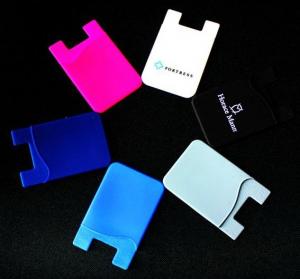  silicone smart card wallet 3m sticky, silicone cell phone holder, place card holder Manufactures
