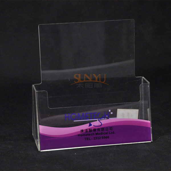  Single Layer Clear Standing Brochure Rack Leaflet Displays Purples Customized Manufactures