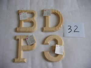  Solid Pine wood letters, natural color, wooden alphabet Manufactures