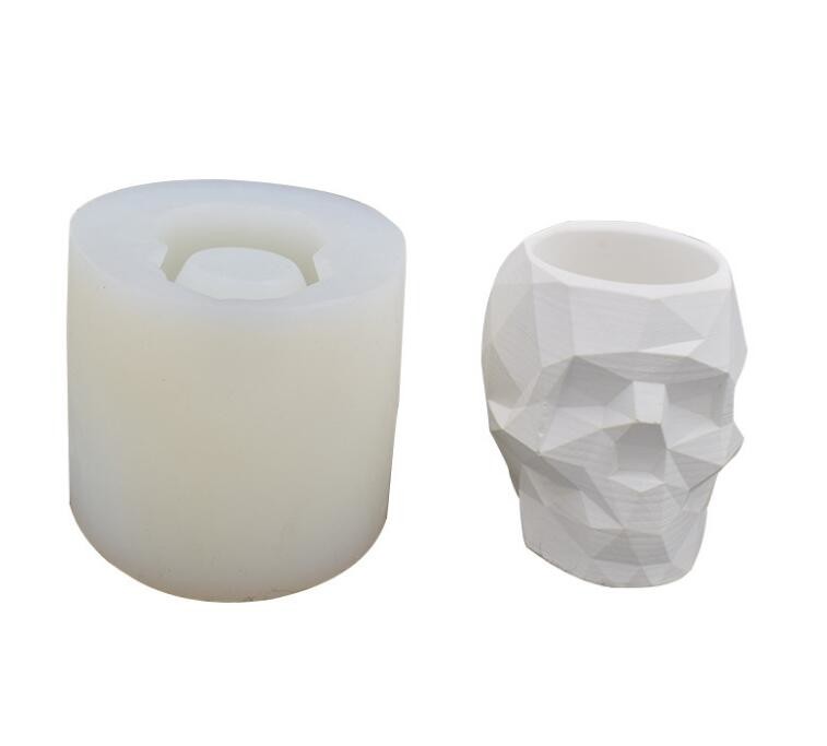 Buy cheap Skull Silicone mold for planters, outdoor garden concrete planting pot mold from wholesalers