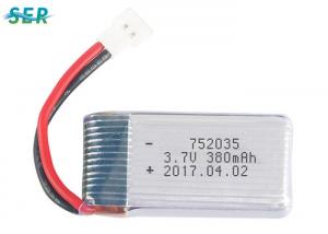 Flexible Lithium Polymer RC Drone Battery 752035 3.7v 380mah 20C 30C High Discharge Rate Manufactures