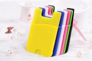  2014 best selling promotion cell phone back 3M fashion silicone card holder sticky Manufactures