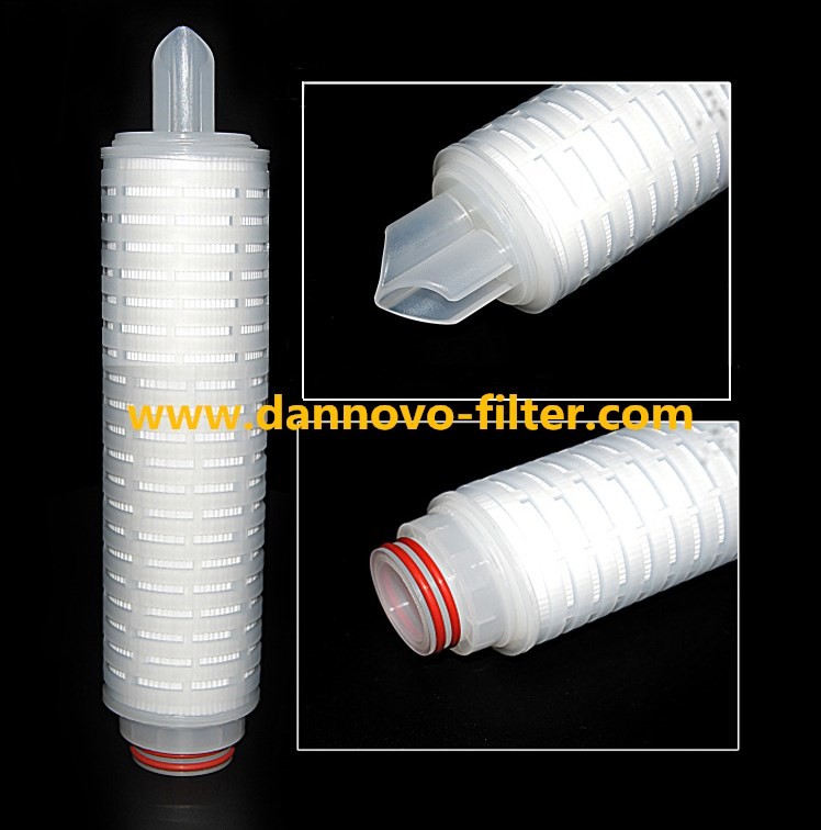  0.22 Micron Polypropylene PP Pleated Water Filter Cartridge For Water Treatment Manufactures
