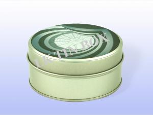  Printed Gift Tin Can For Watch Soap Washing Powder Storage , Window Round Tin Cans Manufactures