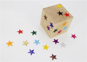  Mixed Size Star Gummed Paper Shapes 80GSM For Decoration Stick - Lick Manufactures