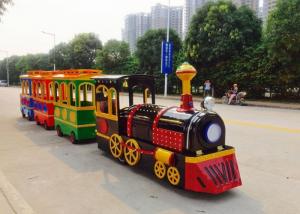  Colorful Painting Shopping Mall Train , FRP Material Trackless Train Ride Manufactures
