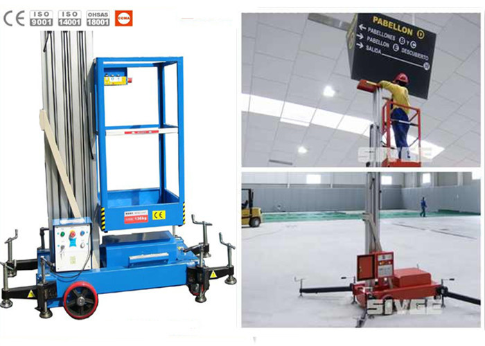  Office Buildings Aerial Work Platform Push Around 8 Meter Height For One Man Manufactures
