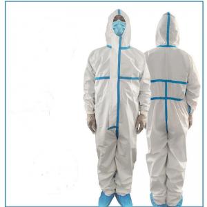  Breathable Disposable Medical Protective Clothing Anti Static With Elastic Hood Manufactures
