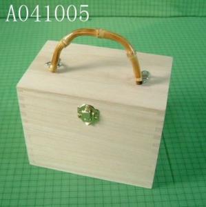  wooden tool box with Bamboo handle, hinged & clasp Manufactures