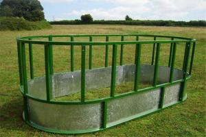  2m Steel Pipe Anti Rust Galvanized Hay Feeder Round For Cattle / Horse Manufactures