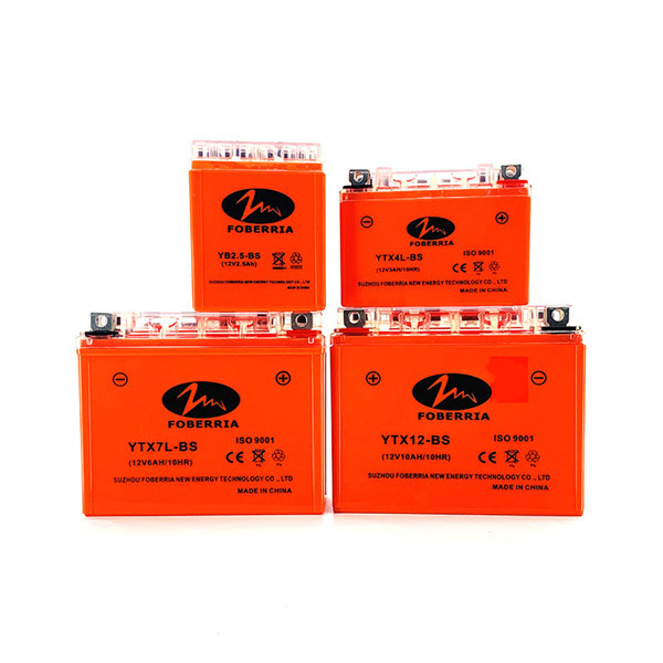 YTX12BS Lead Acid Deep Cycle Motorcycle Battery Non Spillable 12V 10Ah 10HR Manufactures