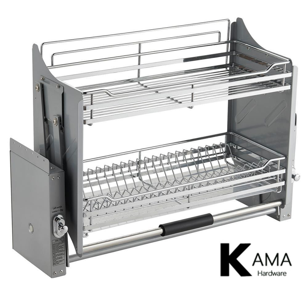  2 Layers Soft Stop Stainless Steel Kitchen Elevator Basket Iron Steel Manufactures