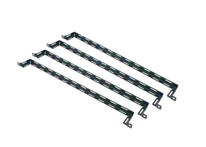  L Shaped Patch Rack Cable Management , Cable Lacer Bar Cable Tidy Brush Panel With Angled 4 " Offset Manufactures