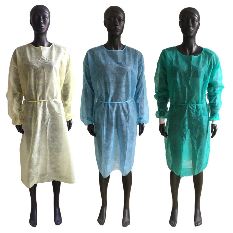  Soft Disposable Isolation Gown , Disposable Ppe Gowns Elastic Cuffs OEM Service Manufactures