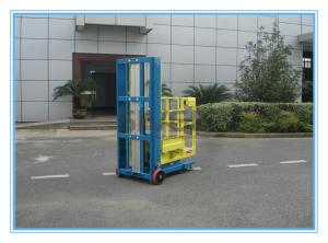  One Person Aluminum Mobile Elevating Working Platform Mast Type For Supermarket Manufactures