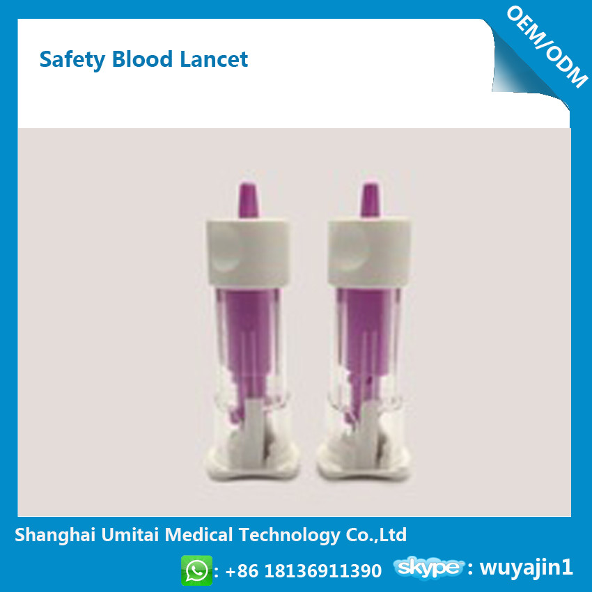  Easy Operation Blood Sugar Lancets / Disposable Lancets Single Use 21-30G Manufactures