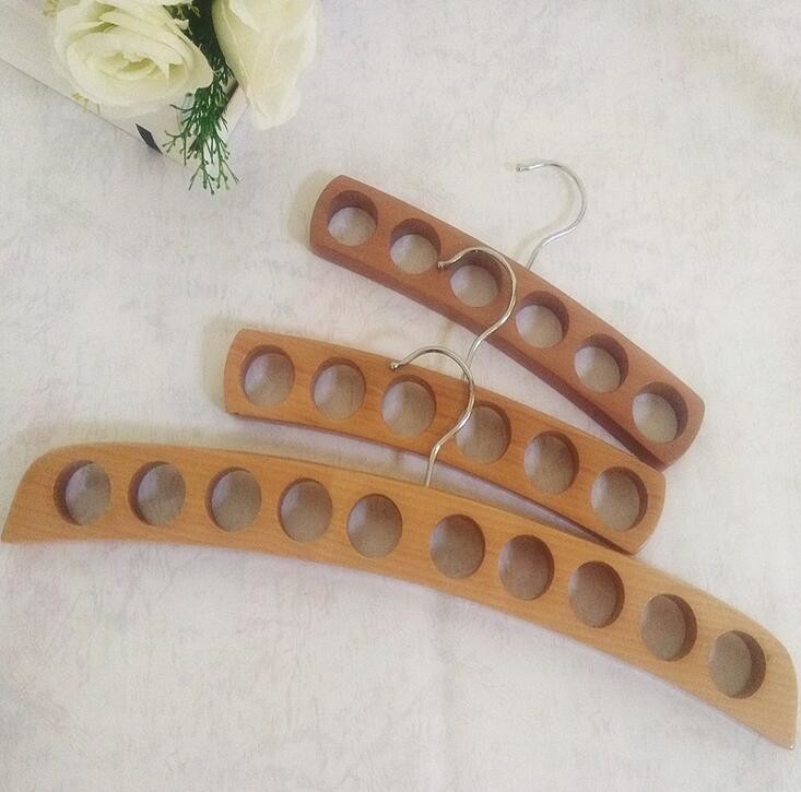  6 hole wooden hangers for scarf, scarves and tie hanger Manufactures
