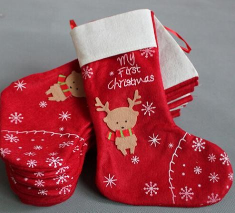  Christmas Socks, Christmas wall decorations, stocking pouch bag Manufactures