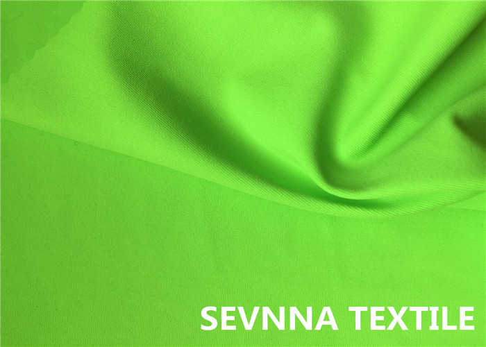  Dyed Knit Circular Polyester Satin Fabric , Bright Green Polyester Crepe Fabric Manufactures