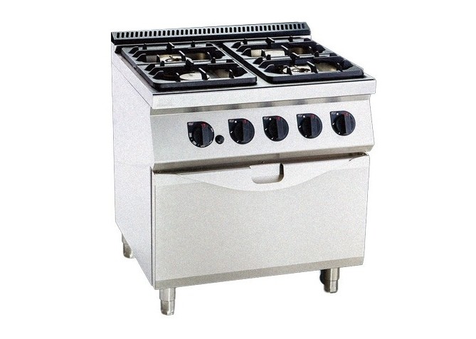  Gas 4 Burner Stove Gas Oven Western Kitchen Equipment 800*700*920mm Manufactures
