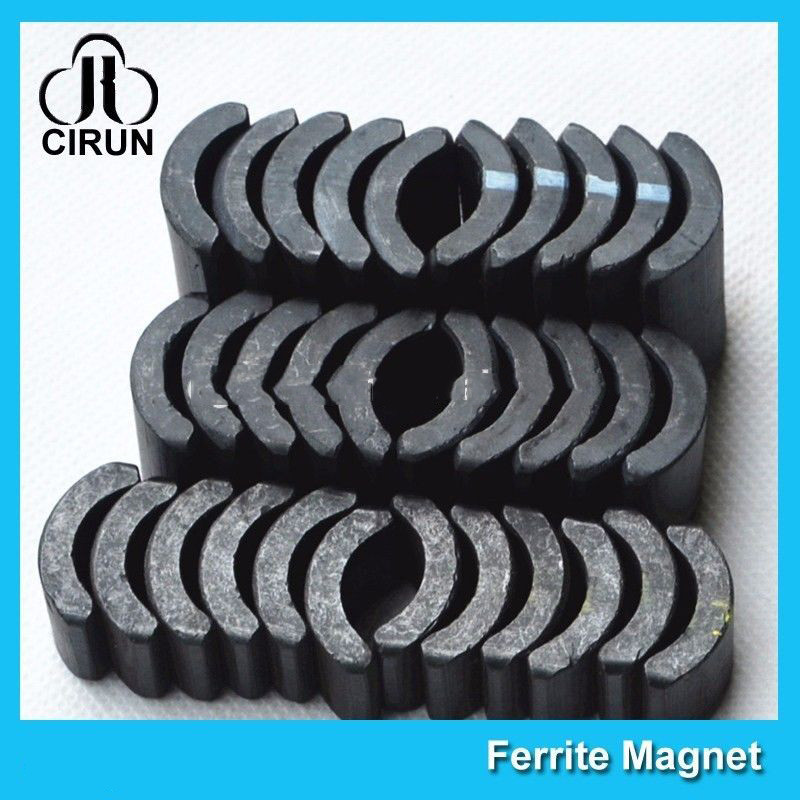  Powerful Ceramic Ferrite Arc Magnet , Sintered Permanent Magnets Customized Manufactures