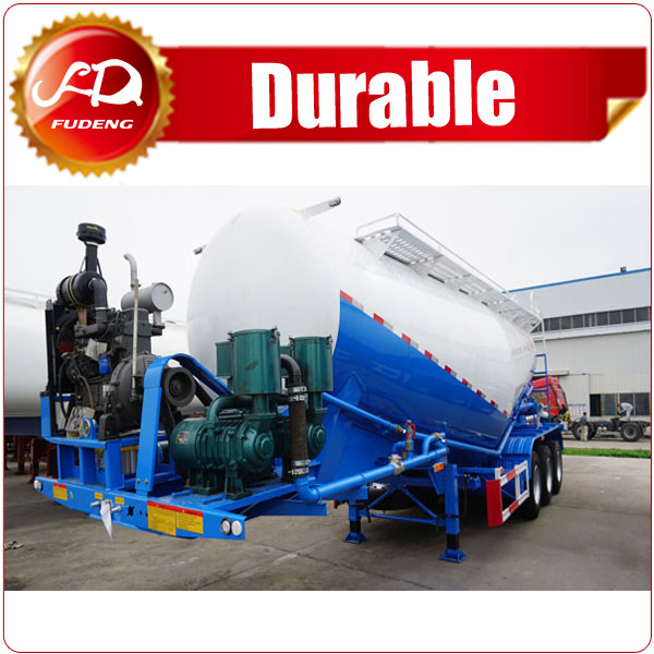  Mechanical suspension 45cbm bulk cargo transport semi trailer/ 4-axles bulk powder trailer/ dry bulk cement for sale Manufactures