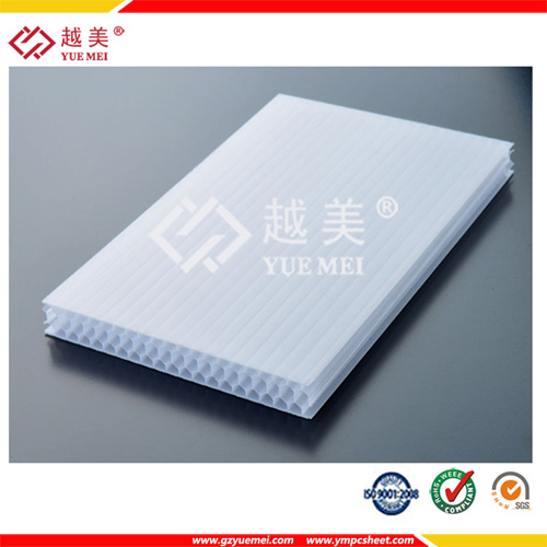  guangzhou yuemei 6mm cellular plastic sheet honeycomb solid polycarbonate awning roof Manufactures