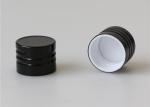 Plastic Storage Caps For Canning Jars Black Color Ribbed 24 / 410 Manufactures