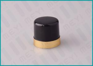  Black 24/415 PP Plastic Bottle Screw Caps Glossy Finish With Gold Line Manufactures