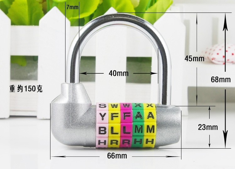  5 Digital English letter Password locks DIY English alphabet Combination lock Gym Gate 5 D Manufactures