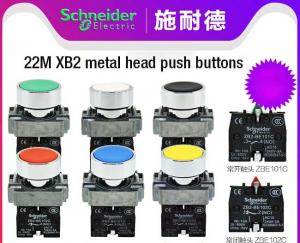  XB2B Push Button Switch Industrial Electrical Controls Illuminated Flush Head 24v 230v 1NO1NC Manufactures