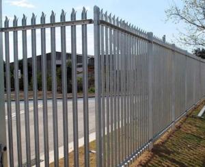  Garden Steel Palisade Fencing Hot Dipped Galvanized With Post Manufactures