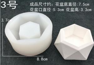 Silicone cement mold for planters, polygon silicone concrete flower pot mold Manufactures