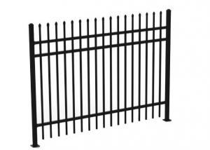  ISO Black H1.8m Decorative Wrought Iron Fence Panels For Commercial Manufactures