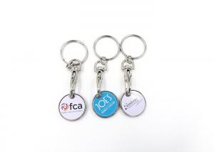  Eco - Friendly Personalized Metal Keychains Epoxy Resin Printed Logo Processing Manufactures