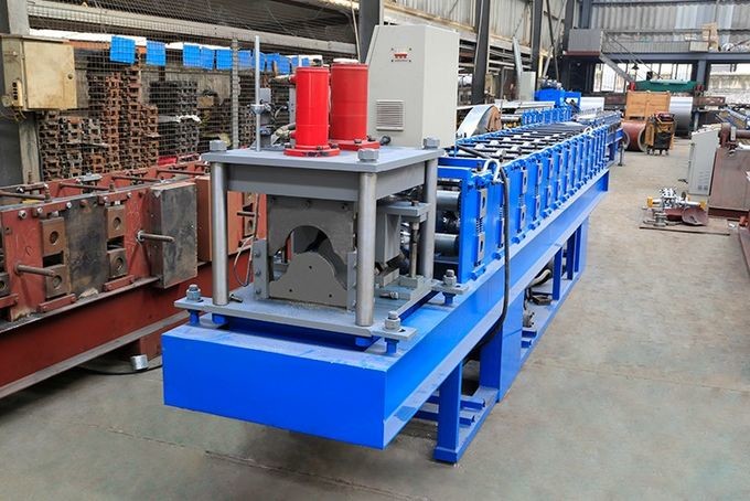  0.3-0.8mm Thickness Ridge Cap Roll Forming Machine High Working Efficiency Manufactures