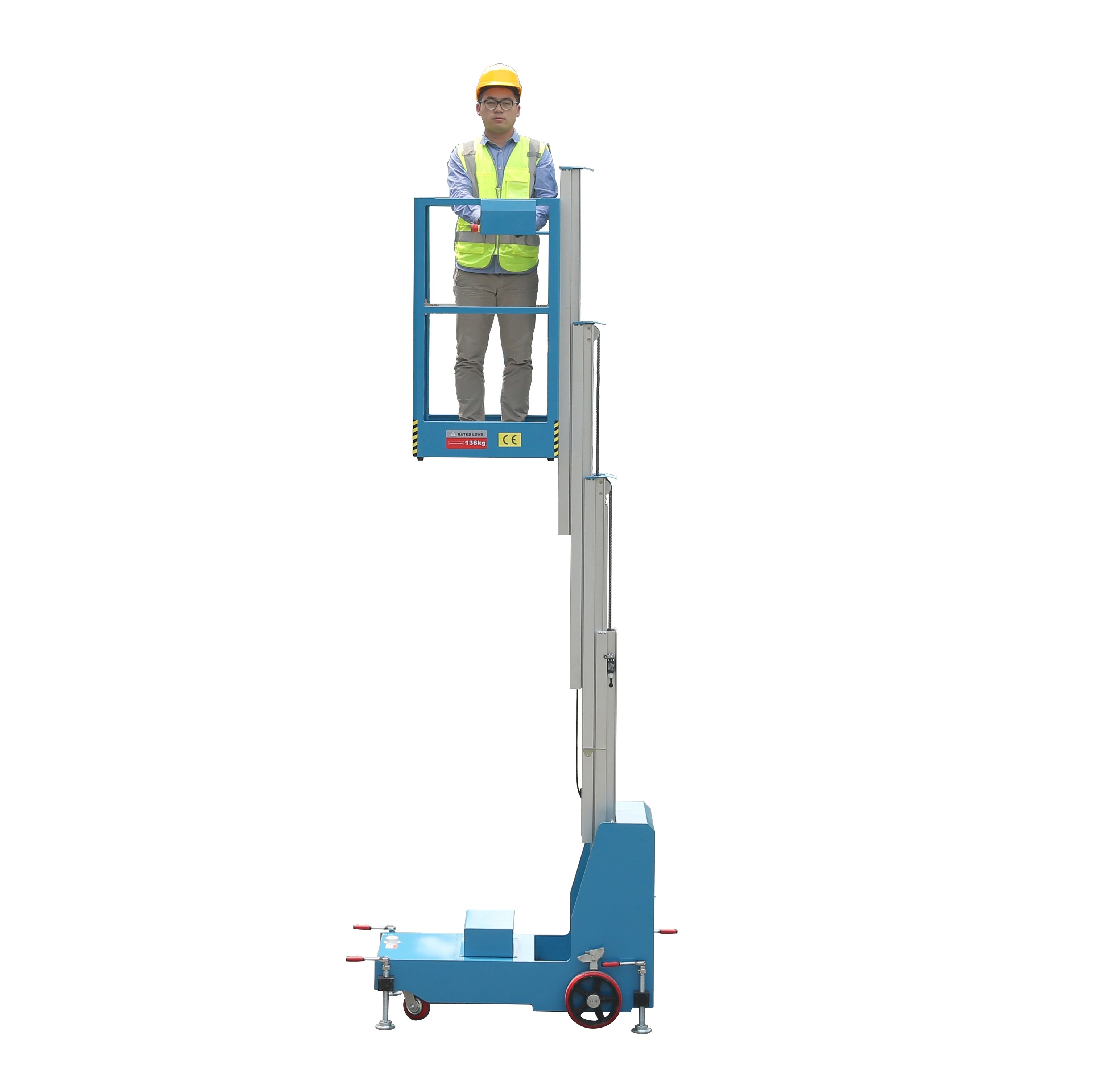  4m Height Portable Access Platform Electric Aerial One Man Lift Single Manlift Manufactures