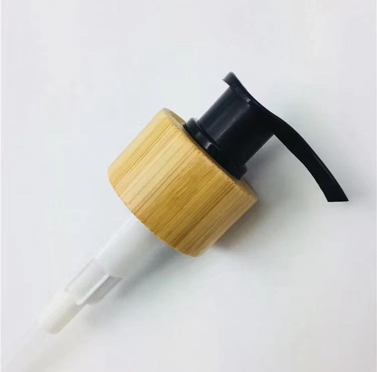 24 / 28mm Cosmetic Lotion Soap Dispenser Pump Real Wood Bamboo Manufactures