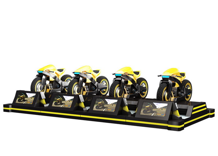  220v Black Crazy VR Motorcycle Simulator Electric Cylinder Racing Platform For Adults Manufactures