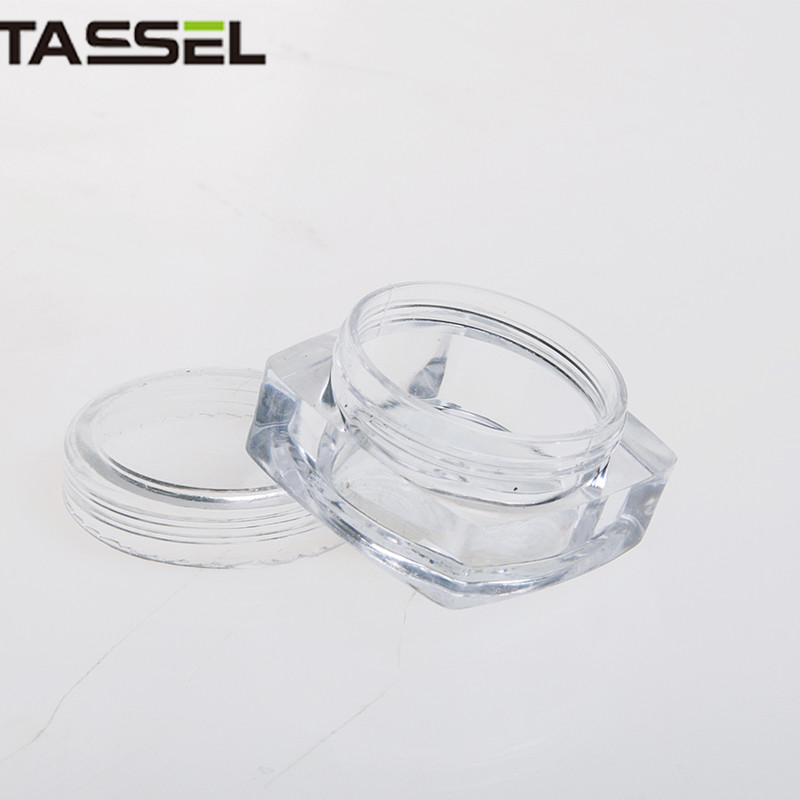  Non Spill Empty Cosmetic Jars 3g PS Material Transparent Plastic Lotion Jars Manufactures