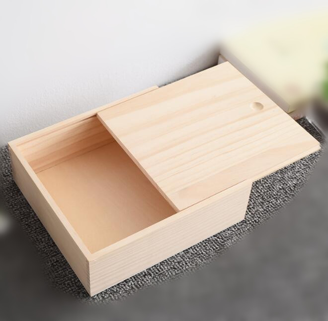 Buy cheap Wooden box with slide lid gift box, pine wood slide box from wholesalers