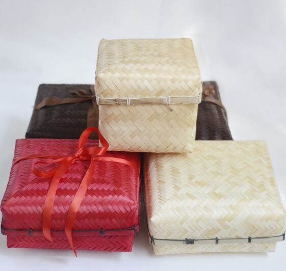  Bamboo Cases, Bamboo stand up Pouches in antique finish for Gifts packaging with ribbon Manufactures